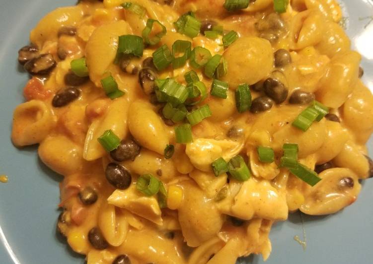 Recipe of Quick One pot cheesy chicken enchilada pasta