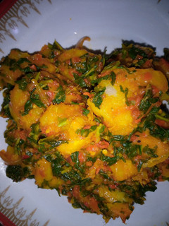 A picture of Sweet potato vegetable pottage.