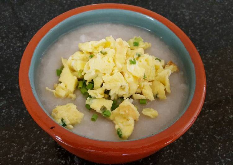 Recipe of Perfect Rice congee with scrambled egg 米粥，炒鸡蛋 #chinesecooking