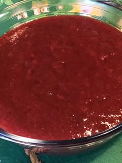 Une photo de Compote prunes et pêches de vigne du jardin