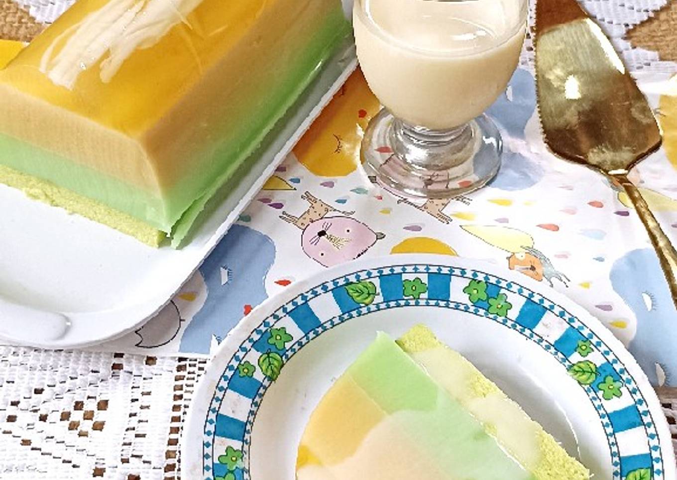 Puding Kelapa Pandan