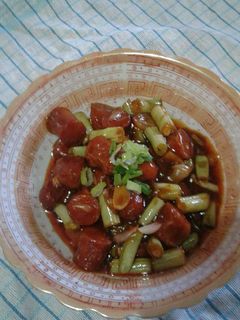 Foto resep Sosis asam manis buncis