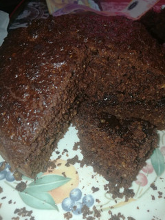 Una foto de Mini bizcochuelo choco sin harinas.... Sin azúcar..