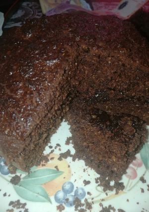 Una foto de Mini bizcochuelo choco sin harinas.... Sin azúcar..