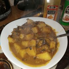 A picture of Yam pottage with beans.