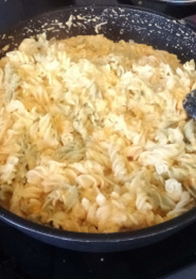 Una foto de Pasta con salsa de calabaza