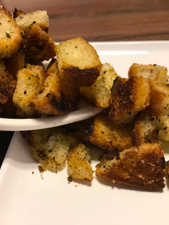 A picture of Leftover Bread Croutons.