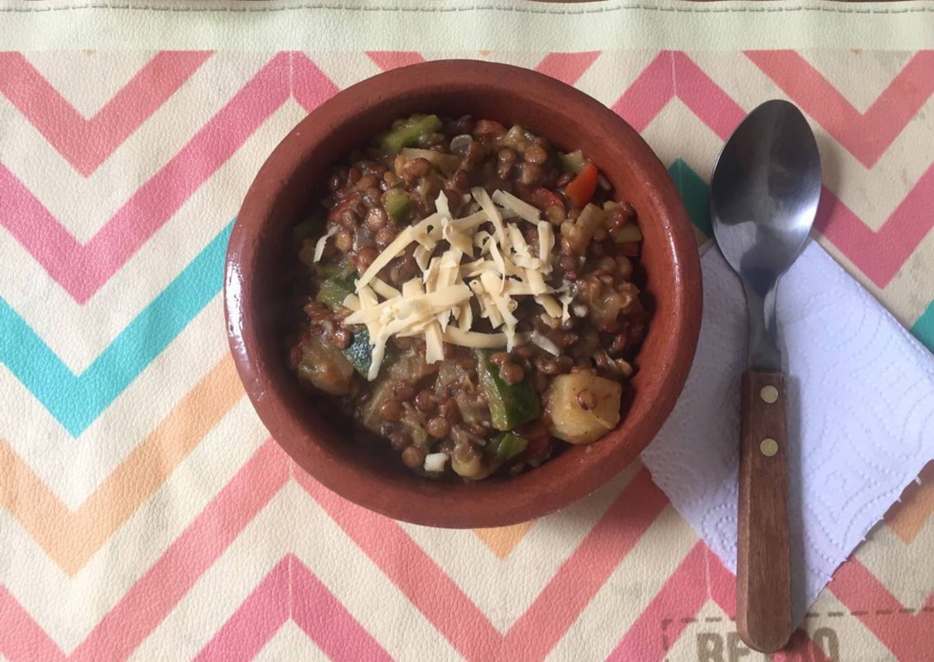 Guiso de lentejas vegetariano