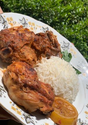 صورة لوصفة شوي دجاج بتتبيله الطماطم والبصل والثوم أطيب دجاج