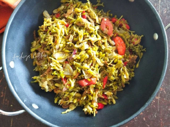 Bagaimana Membuat Tumis Bunga Pepaya - Teri yang Enak