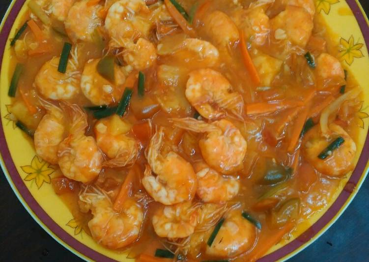 Resep Udang saus asam manis#BikinRamadanBerkesan yang mudah