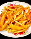 Bông Chuối Lăn Bột - Cá Cơm Lăn Bột Chay