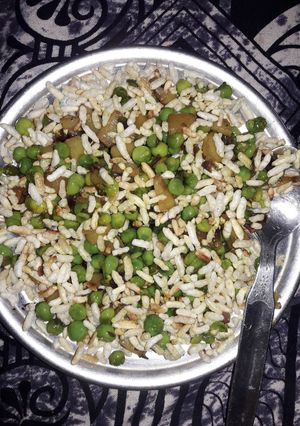 आलू मटर फ्राई विथ भुजा (Aloo matar fry with bhuja recipe in hind रेसिपी मुख्य फोटो