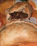 Empanadas de morcilla, hongos y anco