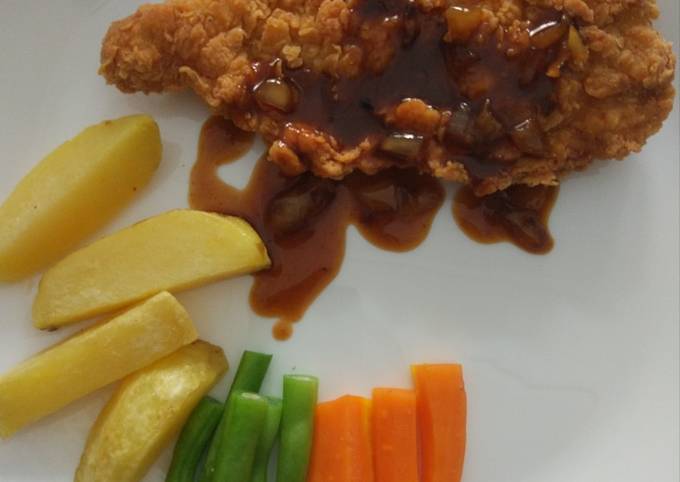 chicken steak foto resep utama