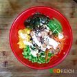 Poke de pulpo marinado y arroz integral