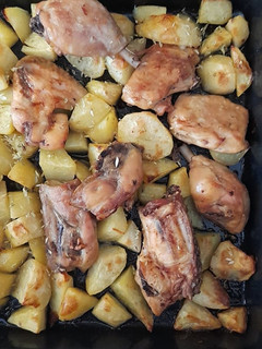 Foto de Frango assado com Batatas