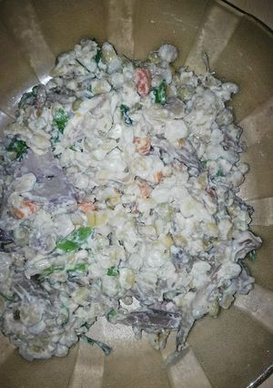 Una foto de Mayonesa fresca de pollo y trigo 