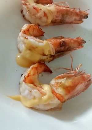 รูปของ กุ้งย่างราดชีส ด้วย Air fryer