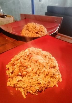 Una foto de Arroz con coco