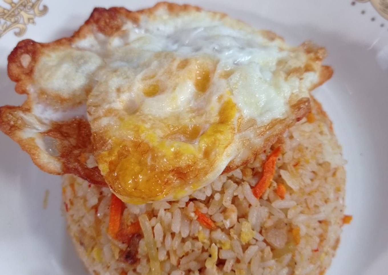 Nasi goreng sayur +ayam