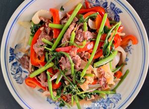 Hình của món Thịt bò xào cần tây.