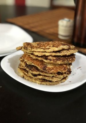 Una foto de Pancakes de banana y avena 🍌