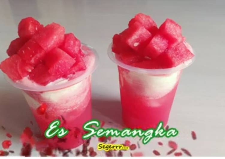 Cara Gampang Membuat Es semangka | watermelon ice, Lezat