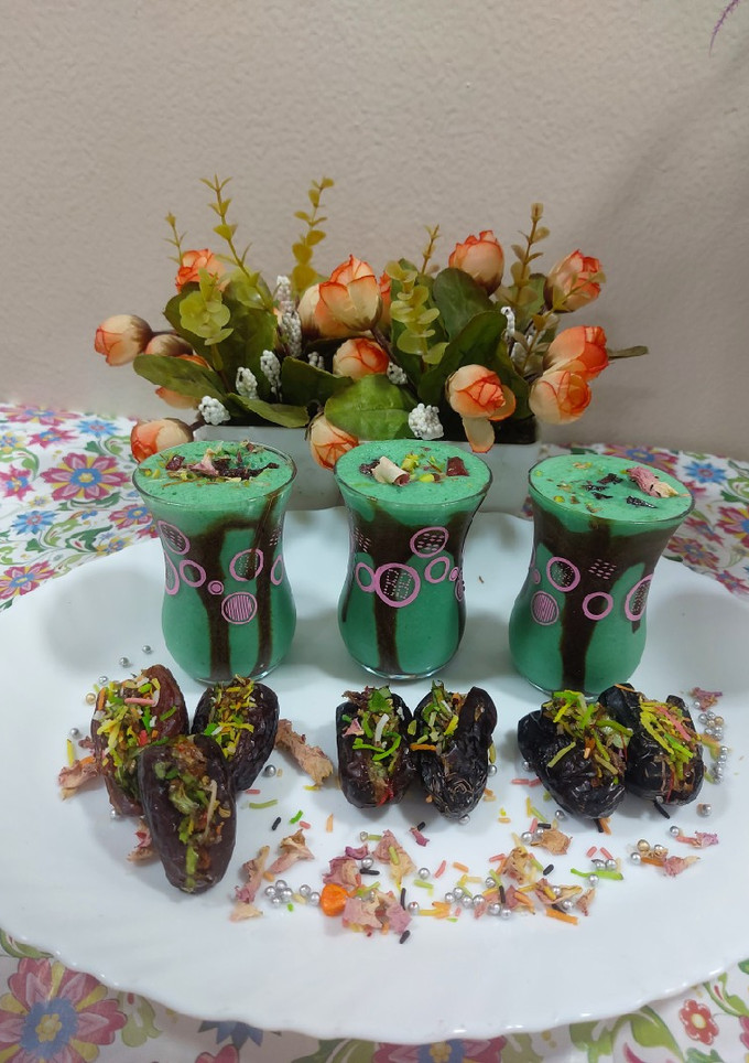 A picture of Pan and dates shots.