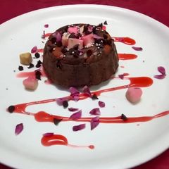 A picture of Chocolate almond cake.