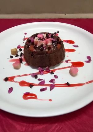 A picture of Chocolate almond cake.