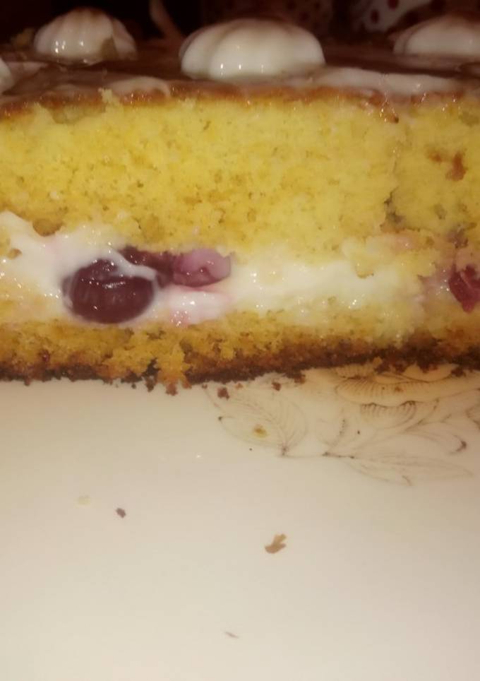 Медовий бісквітний торт 🍰