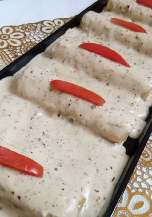 A picture of Lasagna Roll Ups.