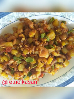 Foto resep Sambel goreng kentang pete ebi