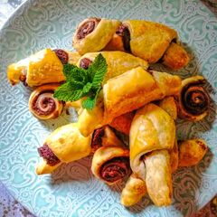 A picture of Nutella roll ups.