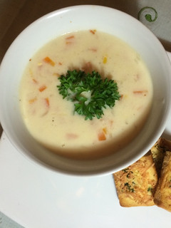 Foto resep Cream Soup & Garlic Bread