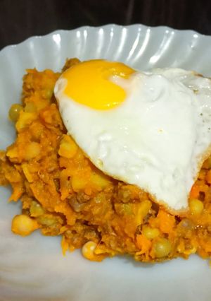 Una foto de Charquicán con carne molida