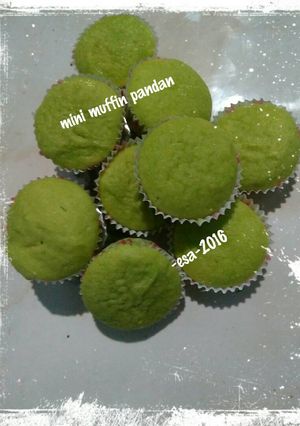 Foto resep mini muffin pandan
