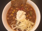 A picture of beef broth rice