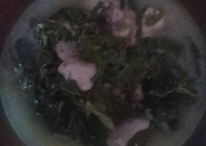 Langkah Mudah untuk Menyiapkan Sayur daun singkong kuah santan, Enak