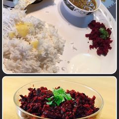 A picture of Beetroot thoran (Kerala style).