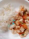 H308. Tumis Ayam, Tempe dan Tomat (16 month+)