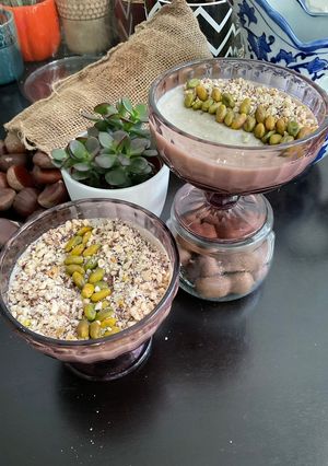Une photo de 🌿SORGHO 🍧crème 🪹dessert 🍨