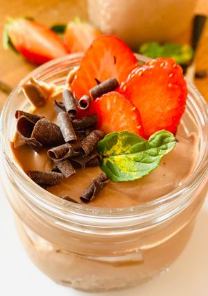 O poză a rețetei Greek Yoghurt Chocolate Mousse.