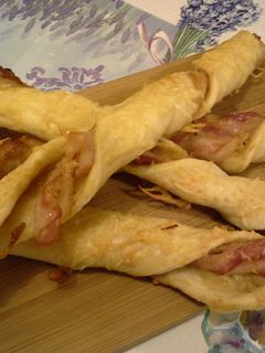 Mustáros-baconös csavart rudak recept fotója