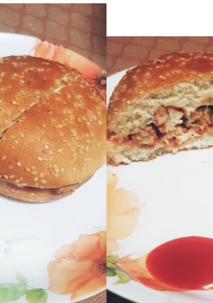 A picture of Mashed Chicken Burger.