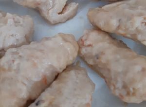 Hình của món Nem gà nướng sả.