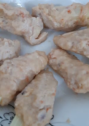 Hình của món Nem gà nướng sả.