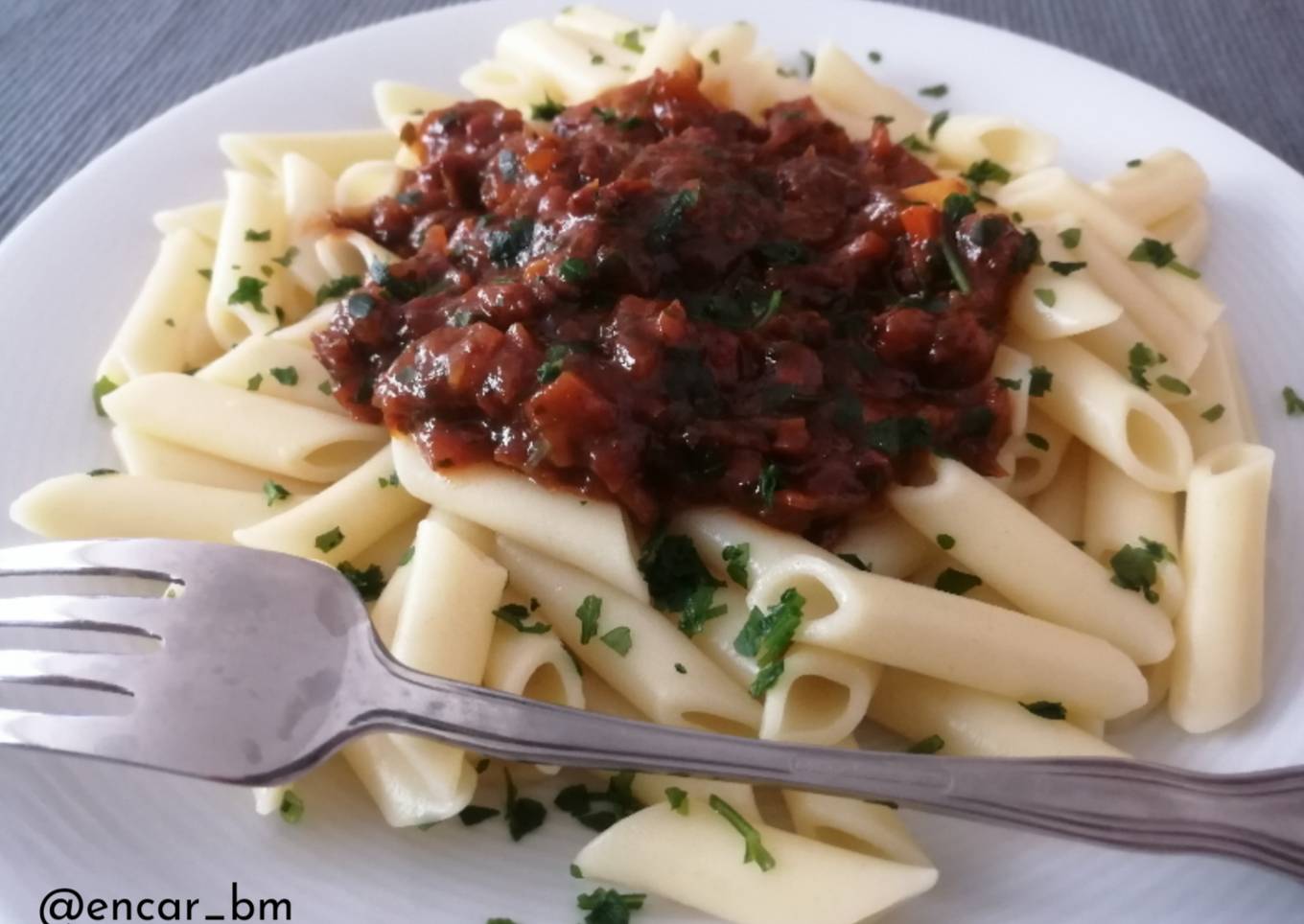 Macarrones a la boloñesa exprés