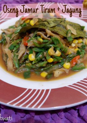 Foto resep Oseng Jamur Tiram + Jagung